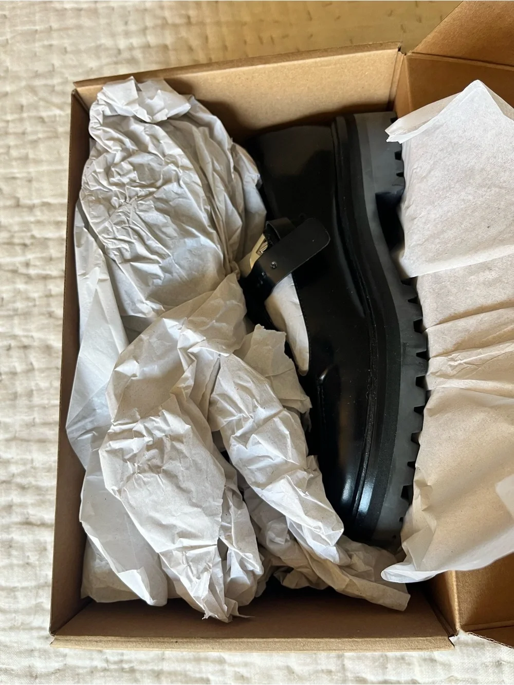 Reformation Black T-Strap Patent-Look Kids Dress Shoes